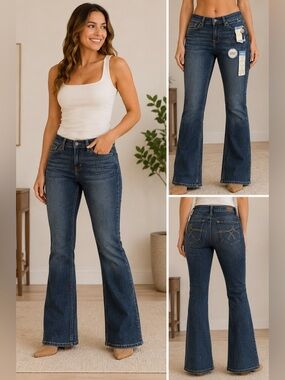 Riders by Lee Bootcut Jeans Women’s Size 10 Dark Wash Stretch Denim Mid Rise